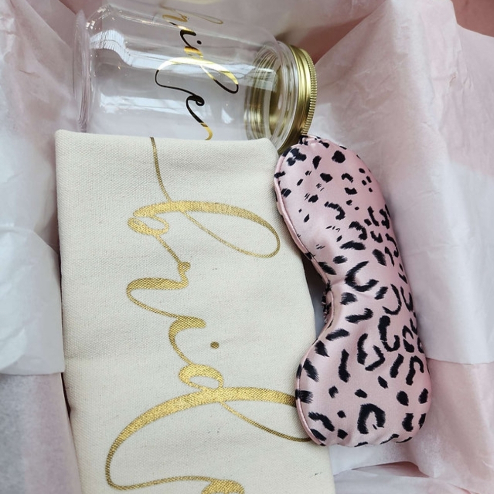 Gold and Pink Bridal Gift Set
